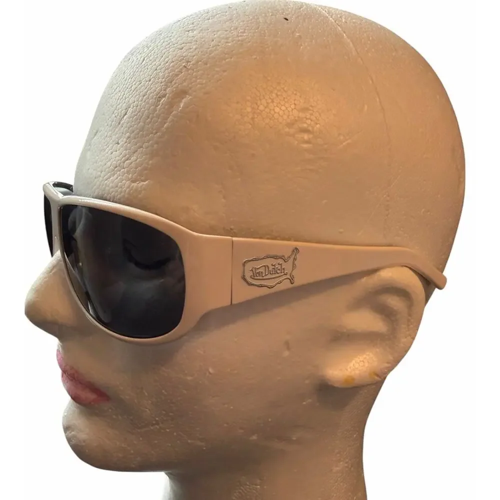 Vintage Von Dutch Sunglasses White Frame Y2K 90s